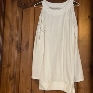 No brand long sleeve shirt with cutouts on sleeves